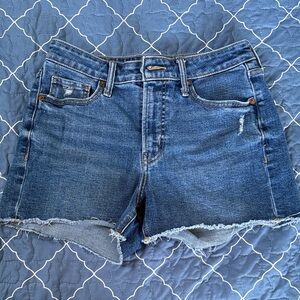 Old Navy Blue Denim Frayed Hem Shorts